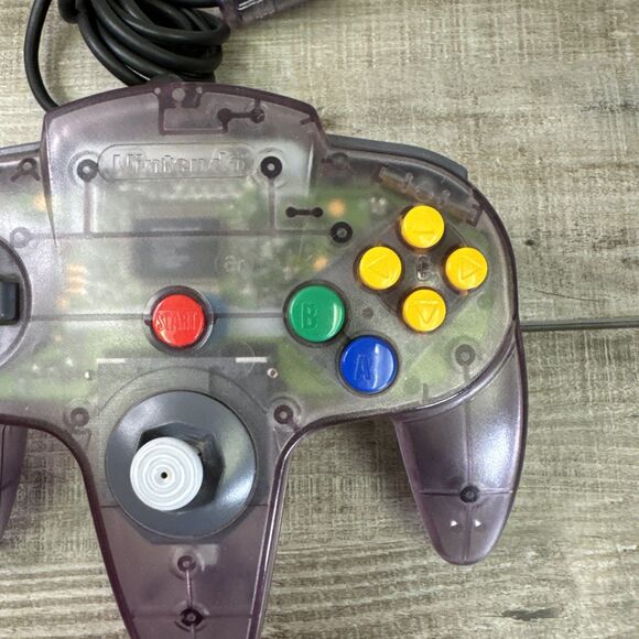 Nintendo 64 N64 Atomic Purple Controller NUS-005 Authentic Original OEM - Picture 3 of 5